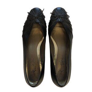 Hush Puppies Black Faux Leather 4 Inch Heels